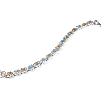 Best selling top quality 925 sterling silver gemstone bracelet